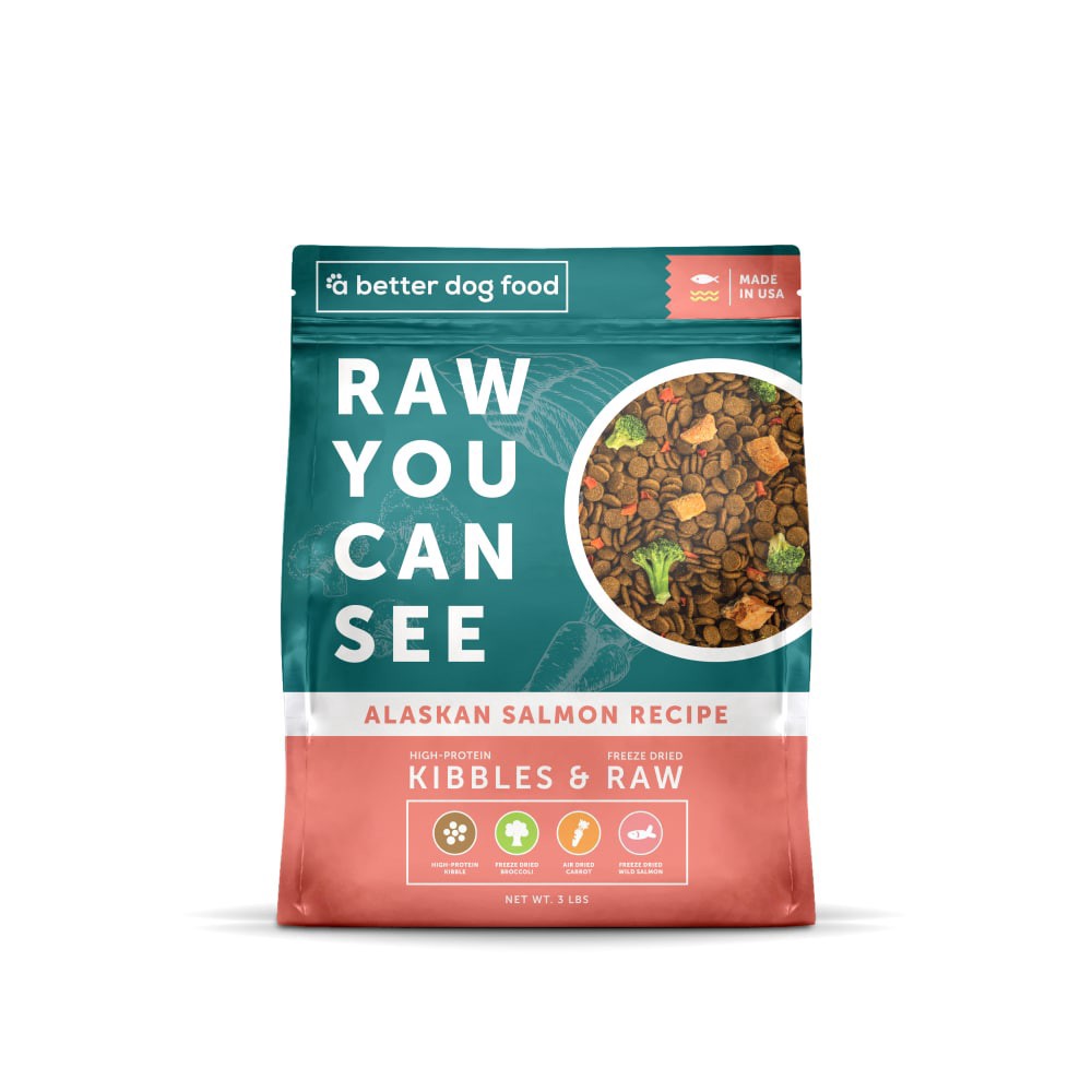 slide 1 of 2, A Braw You Can See Alasken Salmon Recipe Dry Dog Food, 3 lb