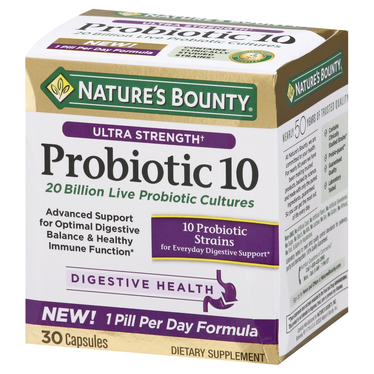 slide 4 of 9, Nature's Bounty Probiotic 10 30ct, 10 capsules, 30 ct