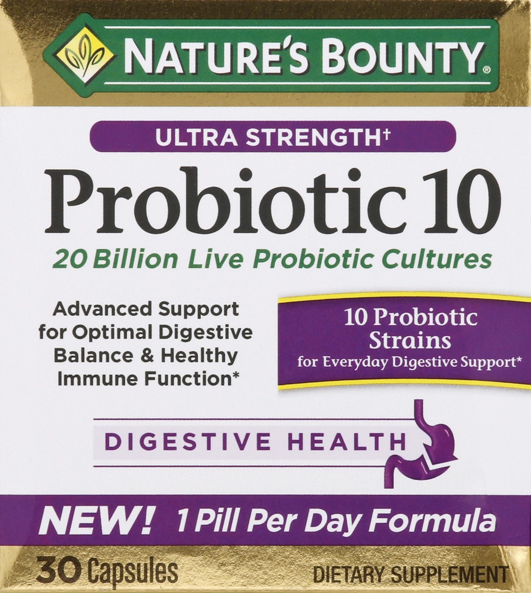 slide 9 of 9, Nature's Bounty Probiotic 10 30ct, 10 capsules, 30 ct