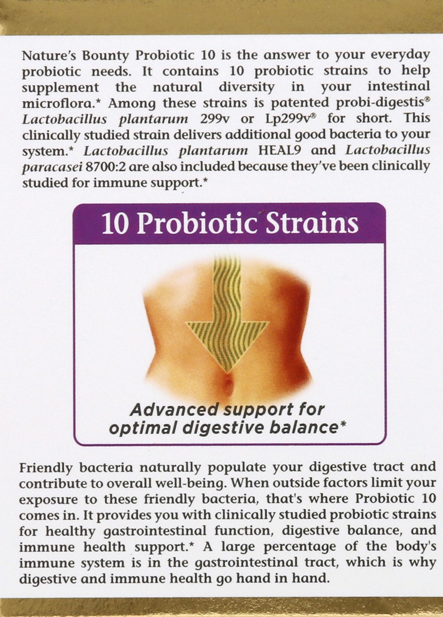 slide 5 of 9, Nature's Bounty Probiotic 10 30ct, 10 capsules, 30 ct