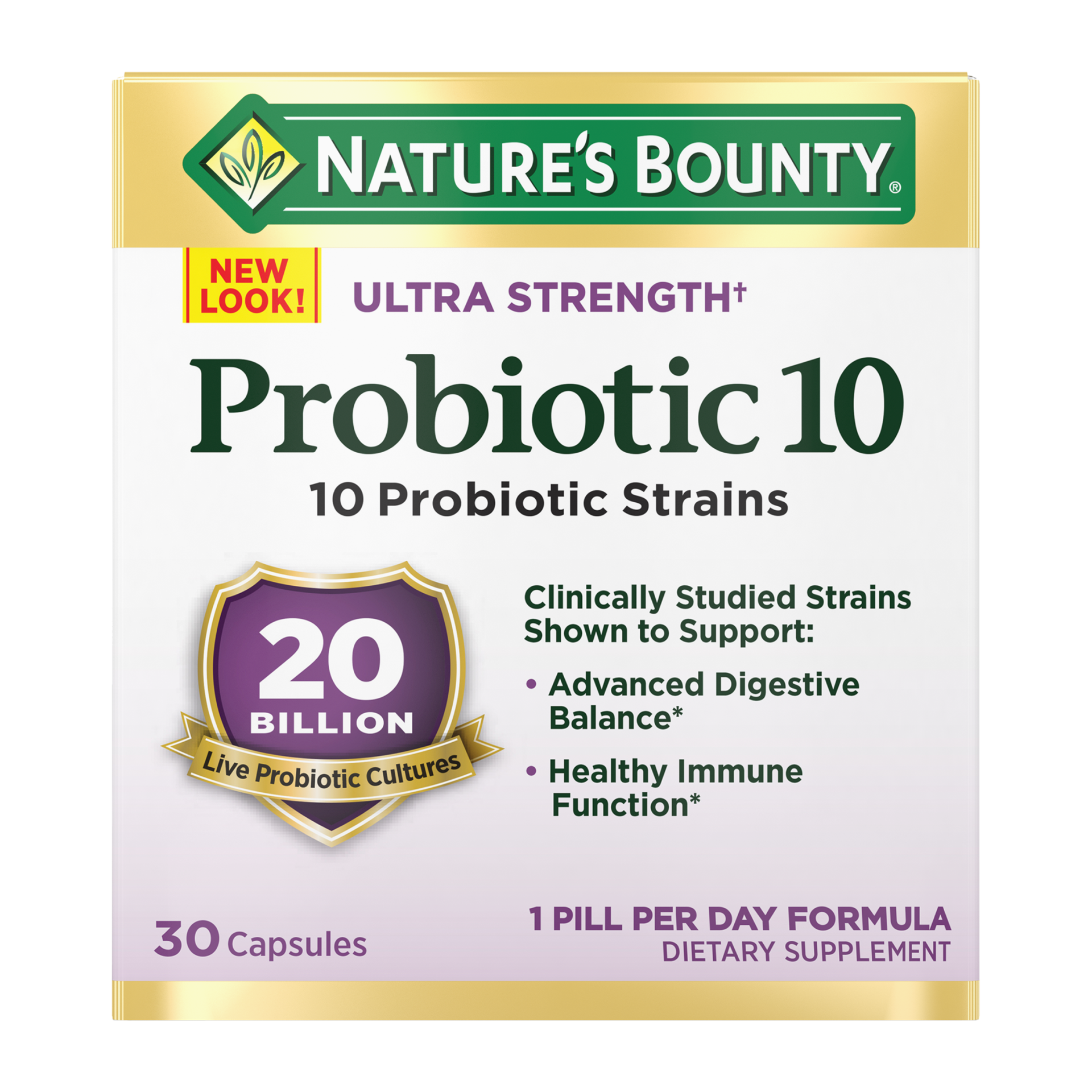 slide 1 of 9, Nature's Bounty Probiotic 10 30ct, 10 capsules, 30 ct