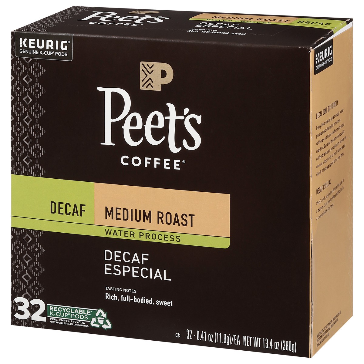 slide 5 of 9, Peet's Coffee Decaf Medium Roast Coffee 32 K-Cup Pods - 32 ct, 32 ct