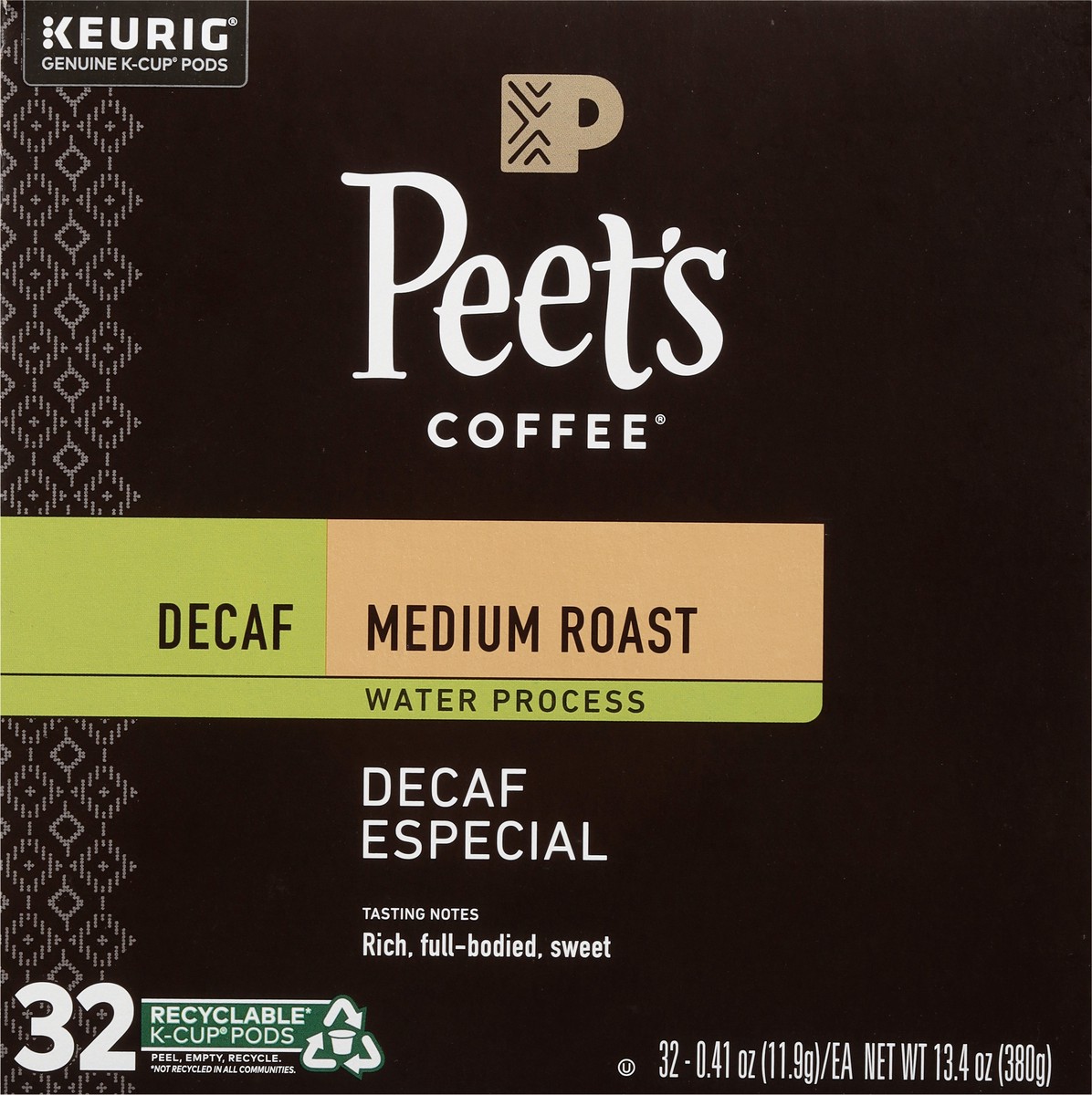 slide 9 of 9, Peet's Coffee Decaf Medium Roast Coffee 32 K-Cup Pods - 32 ct, 32 ct