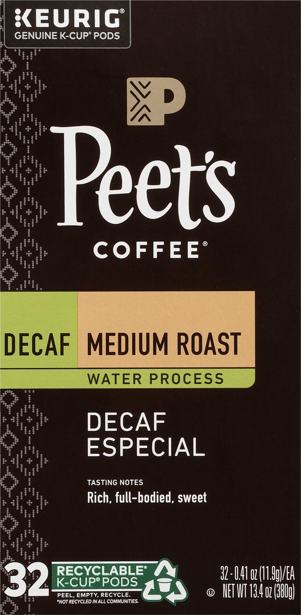 slide 6 of 9, Peet's Coffee Decaf Medium Roast Coffee 32 K-Cup Pods - 32 ct, 32 ct