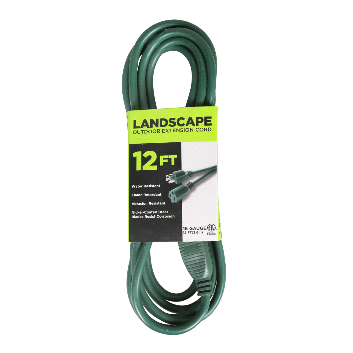 slide 1 of 9, Outdoor16/3 Extension Cord - Green, 1 ct