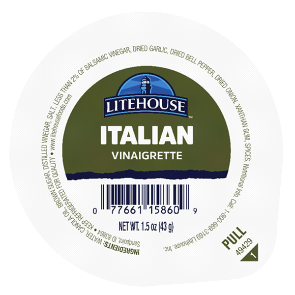 slide 1 of 1, Litehouse Vinaigrette Dressing Cup, Zesty Italian, 1.5 oz