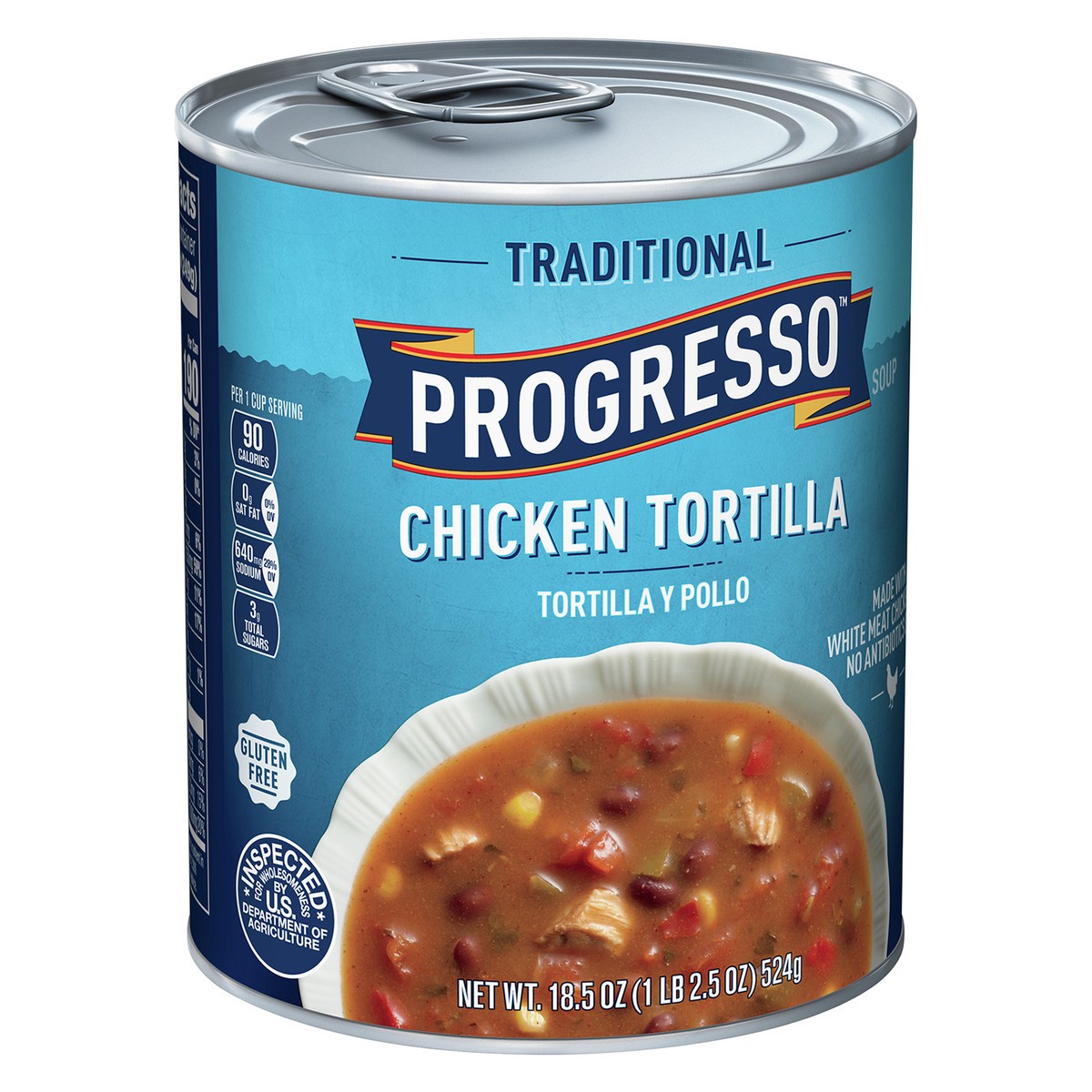 slide 9 of 9, Progresso Traditional, Chicken Tortilla Canned Soup, Gluten Free, 18.5 oz., 18.5 oz