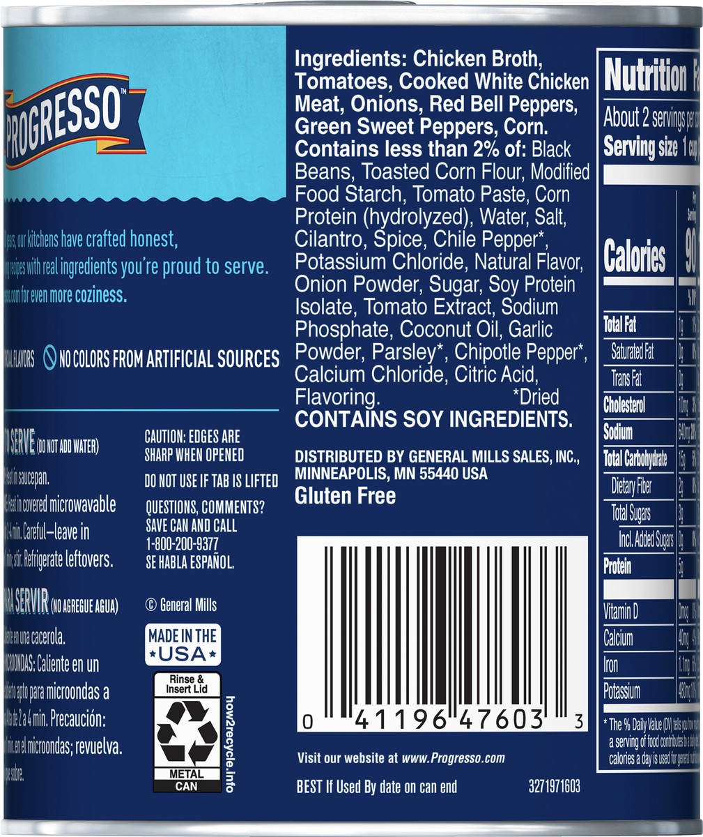 slide 2 of 9, Progresso Traditional, Chicken Tortilla Canned Soup, Gluten Free, 18.5 oz., 18.5 oz