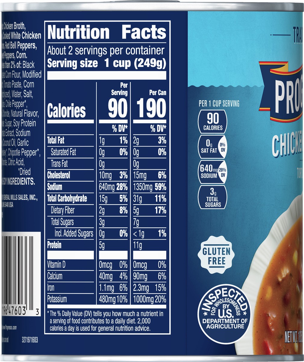 slide 6 of 9, Progresso Traditional, Chicken Tortilla Canned Soup, Gluten Free, 18.5 oz., 18.5 oz