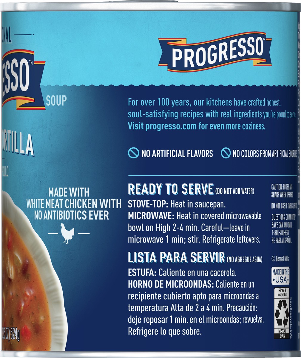 slide 8 of 9, Progresso Traditional, Chicken Tortilla Canned Soup, Gluten Free, 18.5 oz., 18.5 oz