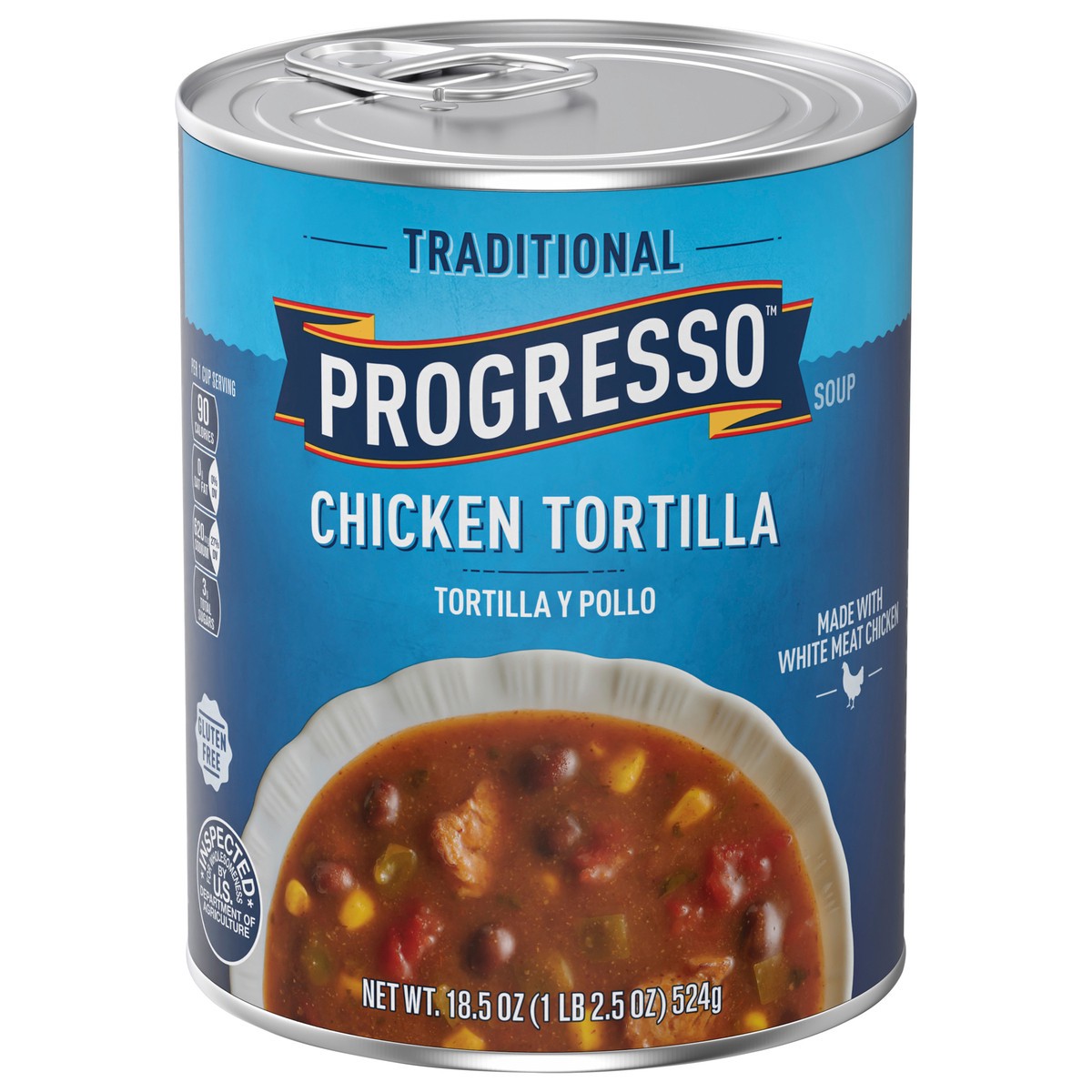 slide 1 of 9, Progresso Traditional, Chicken Tortilla Canned Soup, Gluten Free, 18.5 oz., 18.5 oz