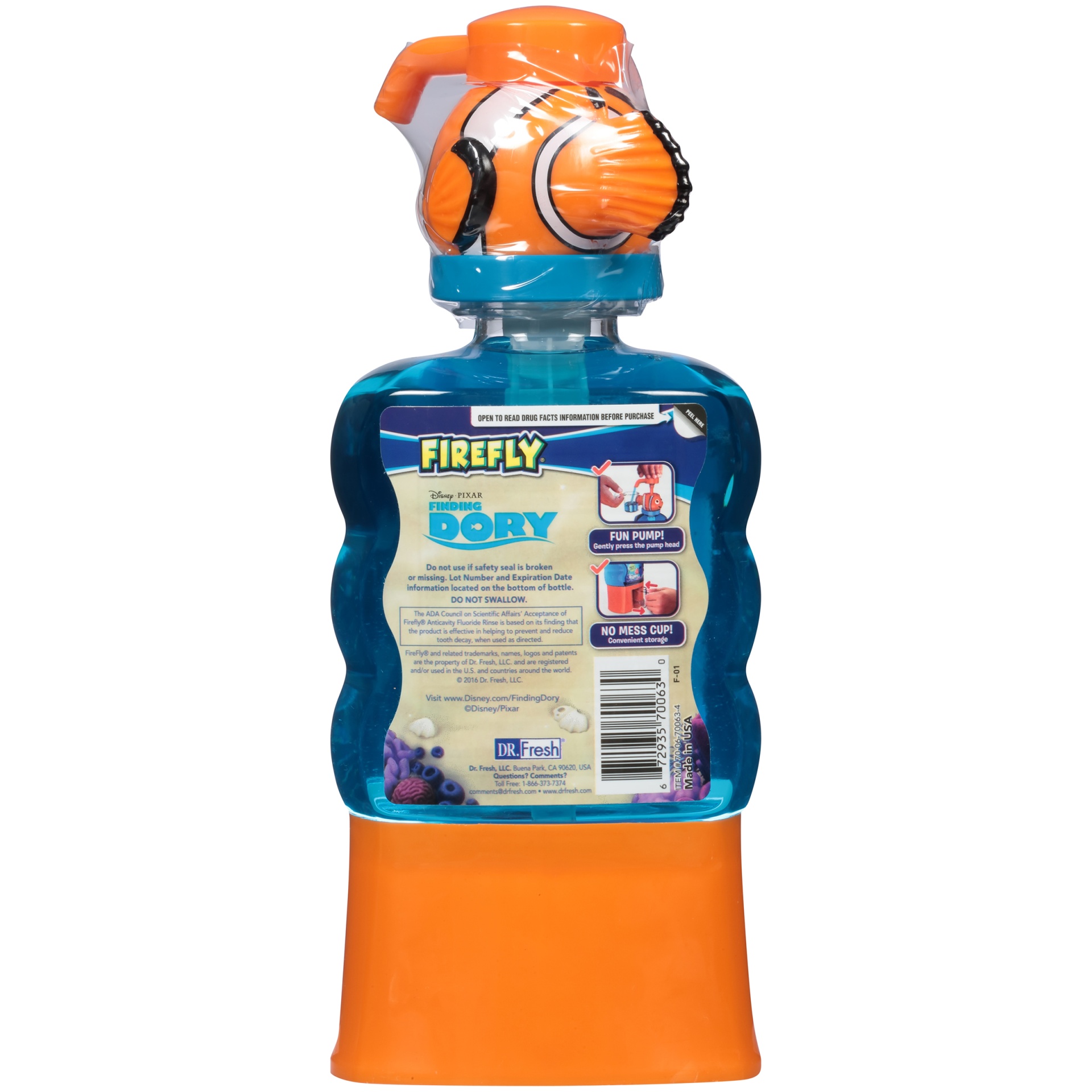 slide 6 of 6, Firefly Finding Dory Anticavity Fluoride Rinse, 16 oz