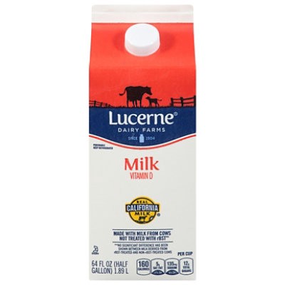 slide 1 of 1, Lucerne Milk - Half Gallon (Container May Vary), 1 ct