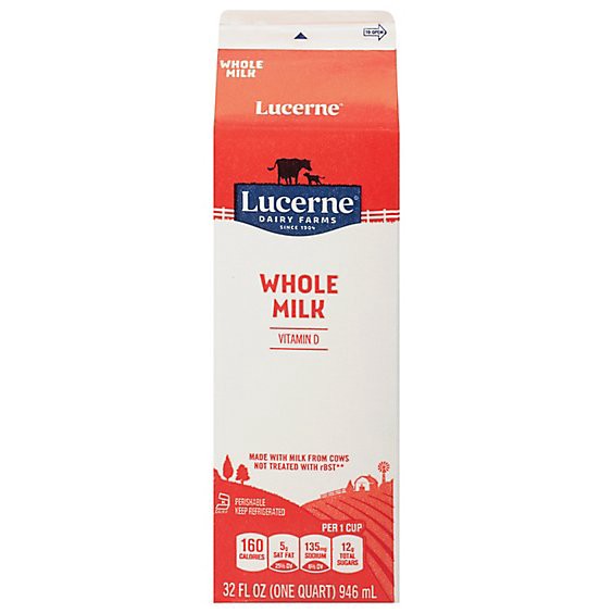 slide 1 of 1, Lucerne Whole Milk - 1 Quart, 1 qt