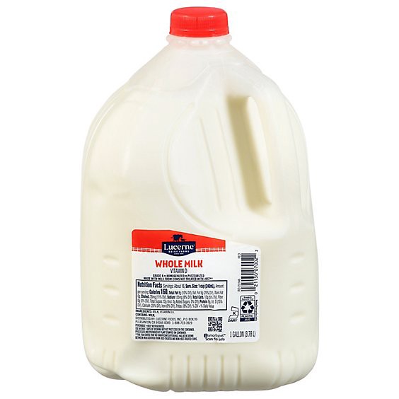 slide 1 of 1, Lucerne Milk Whole 1 Gallon - 128 Fl. Oz., 1 gal