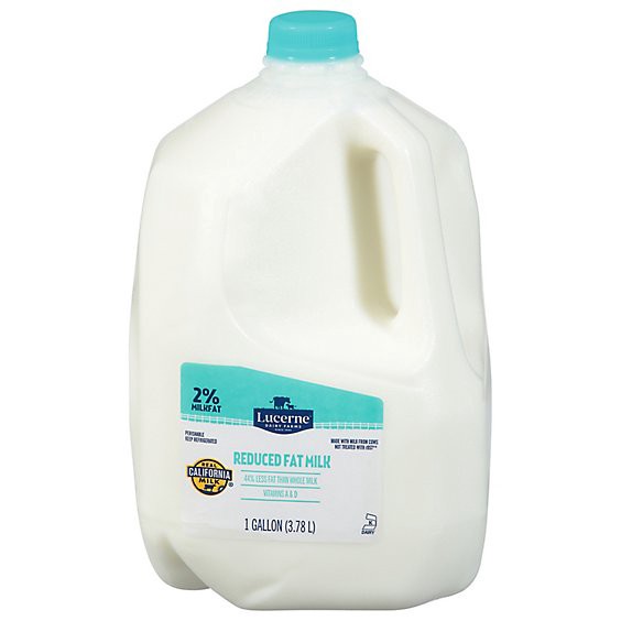 slide 1 of 1, Lucerne Milk Reduced Fat 2% Milkfat 1 Gallon - 128 Fl. Oz., 1 gal