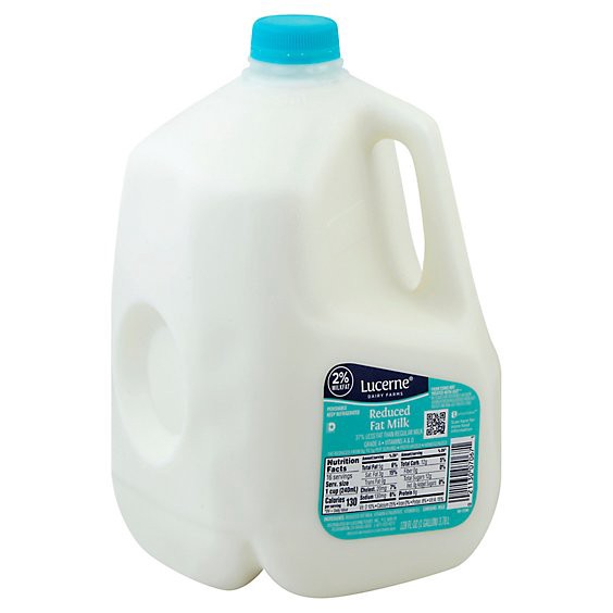 slide 1 of 1, Lucerne Milk Reduced Fat 2% Milkfat 1 Gallon - 128 Fl. Oz., 1 gal
