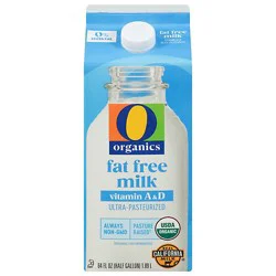 O Organics Fat Free Milk - Half Gallon