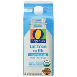 O Organics Fat Free Milk - Half Gallon