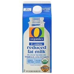 O Organics Milk Reduced Fat 2% - Half Gallon