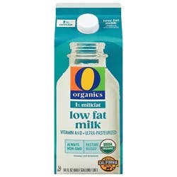 O Organics Milk Lowfat 1% - Half Gallon