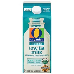 O Organics Milk Lowfat 1% - Half Gallon