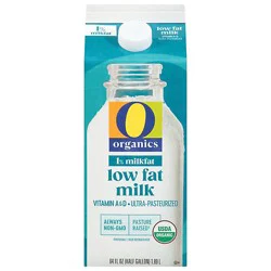 O Organics Milk Low Fat 1% Milkfat - Half Gallon