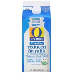 O Organics Milk Reduced Fat 2% Milkfat - Half Gallon
