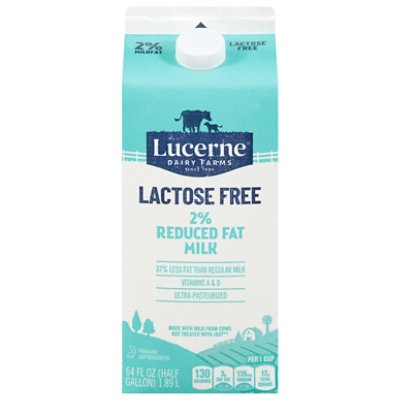 slide 1 of 1, Lucerne Milk Reduced Fat Lactose Free - 64 Fl. Oz., 1 ct