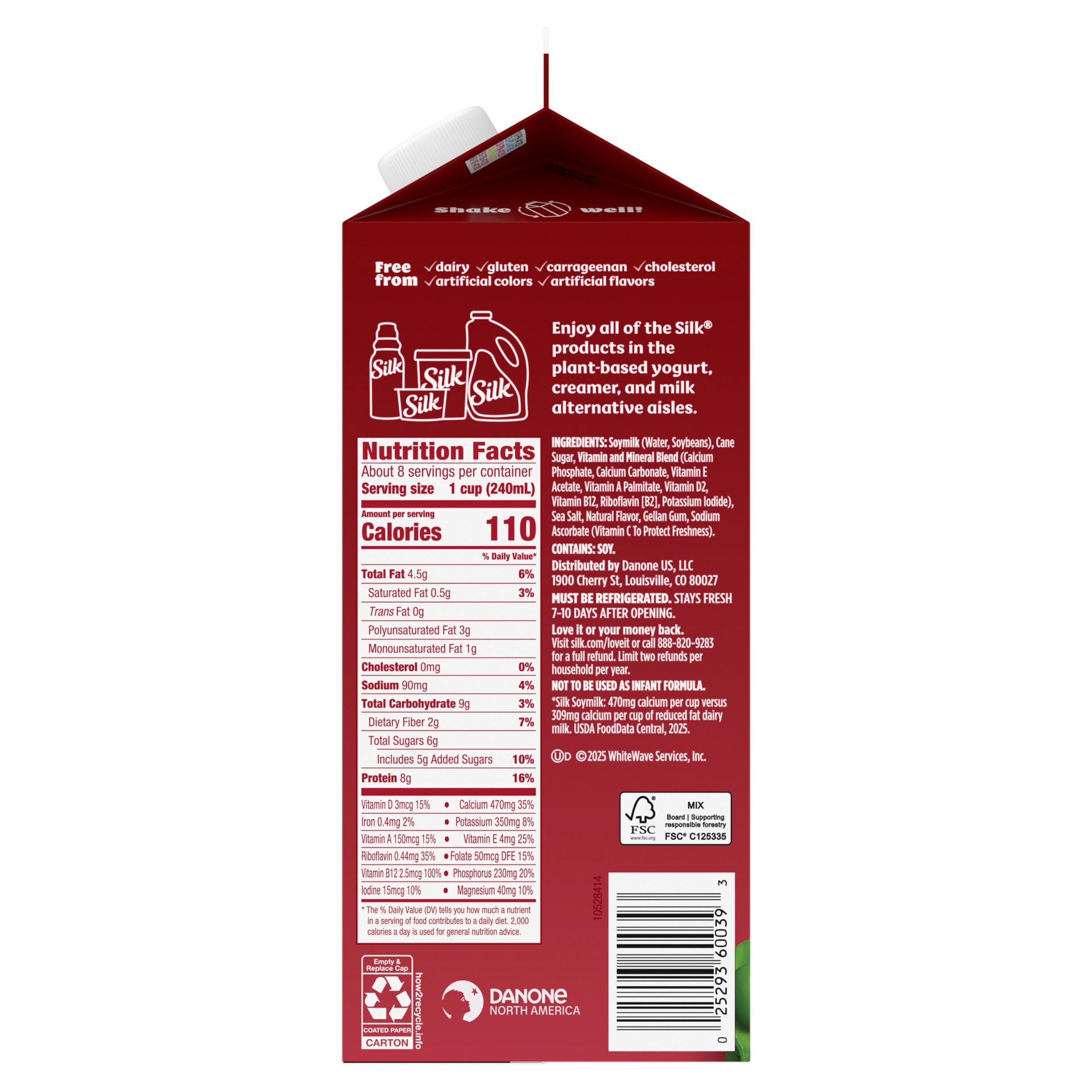 slide 2 of 3, Silk Original Soy Milk - 64 Fl. Oz., 64 fl oz