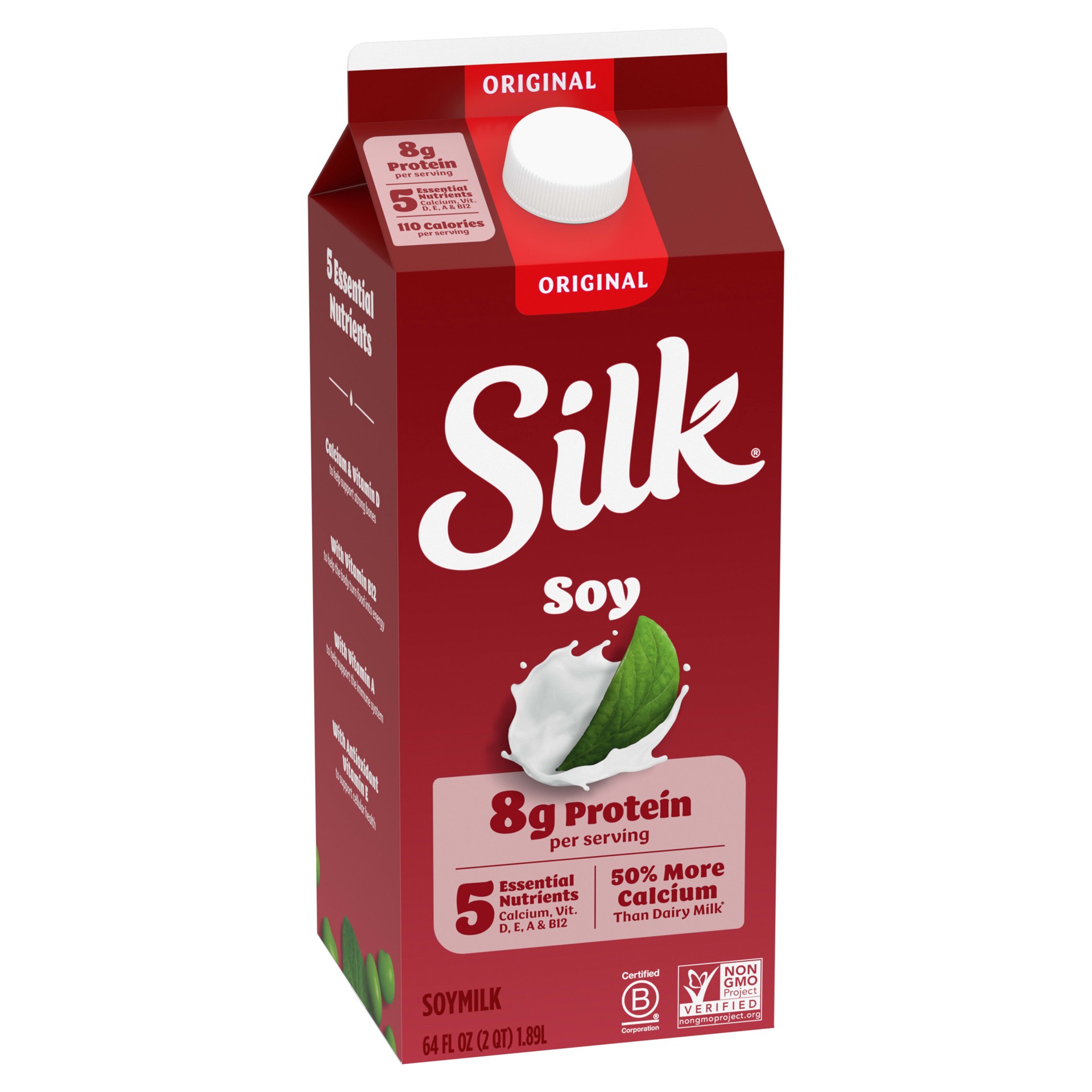 slide 3 of 3, Silk Original Soy Milk - 64 Fl. Oz., 64 fl oz