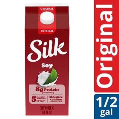 slide 1 of 3, Silk Original Soy Milk - 64 Fl. Oz., 64 fl oz