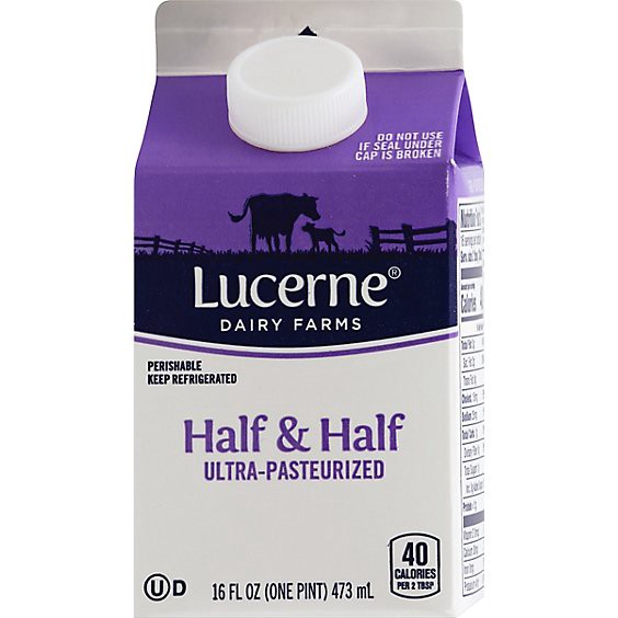 slide 1 of 1, Lucerne Half And Half - 16 Fl. Oz., 16 oz
