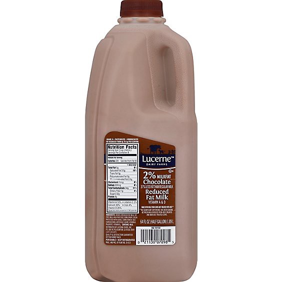 slide 1 of 1, Lucerne Milk Reduced Fat 2% Milkfat Chocolate Half Gallon - 64 Fl. Oz., 64 fl oz