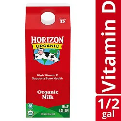 Horizon Organic High Vitamin D Milk Carton - 0.5 Gallon