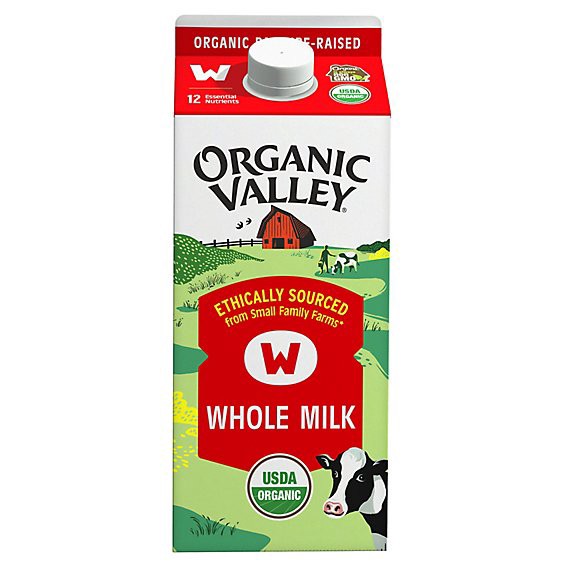 slide 1 of 1, Organic Valley Milk Organic Whole - Half Gallon, 1 ct