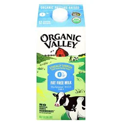 Organic Valley Milk Organic Fat Free - Half Gallon