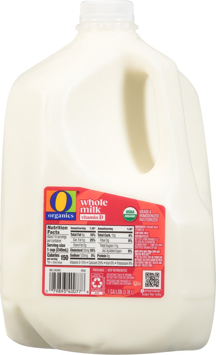 slide 11 of 14, O Organics Whole Milk With Vitamin D - 1 Gallon, 1 gal
