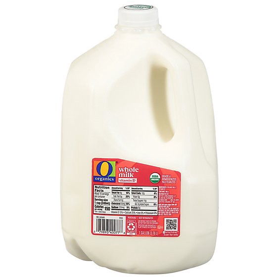 slide 1 of 1, O Organics Whole Milk With Vitamin D - 1 Gallon, 1 gal