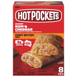 Hot Pockets Ham and Cheese Crispy Crust 8-Pack Frozen Sandwiches, 36oz Box