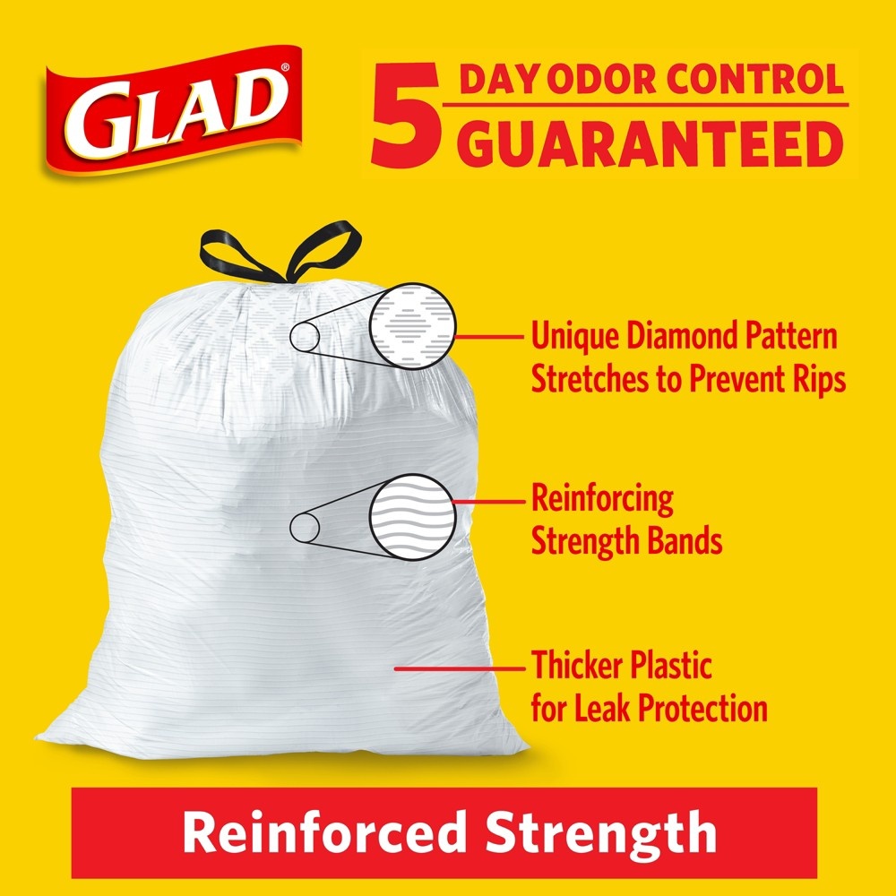 Glad Tall Kitchen 5 Day OdorShield Trash Bags With Febreze