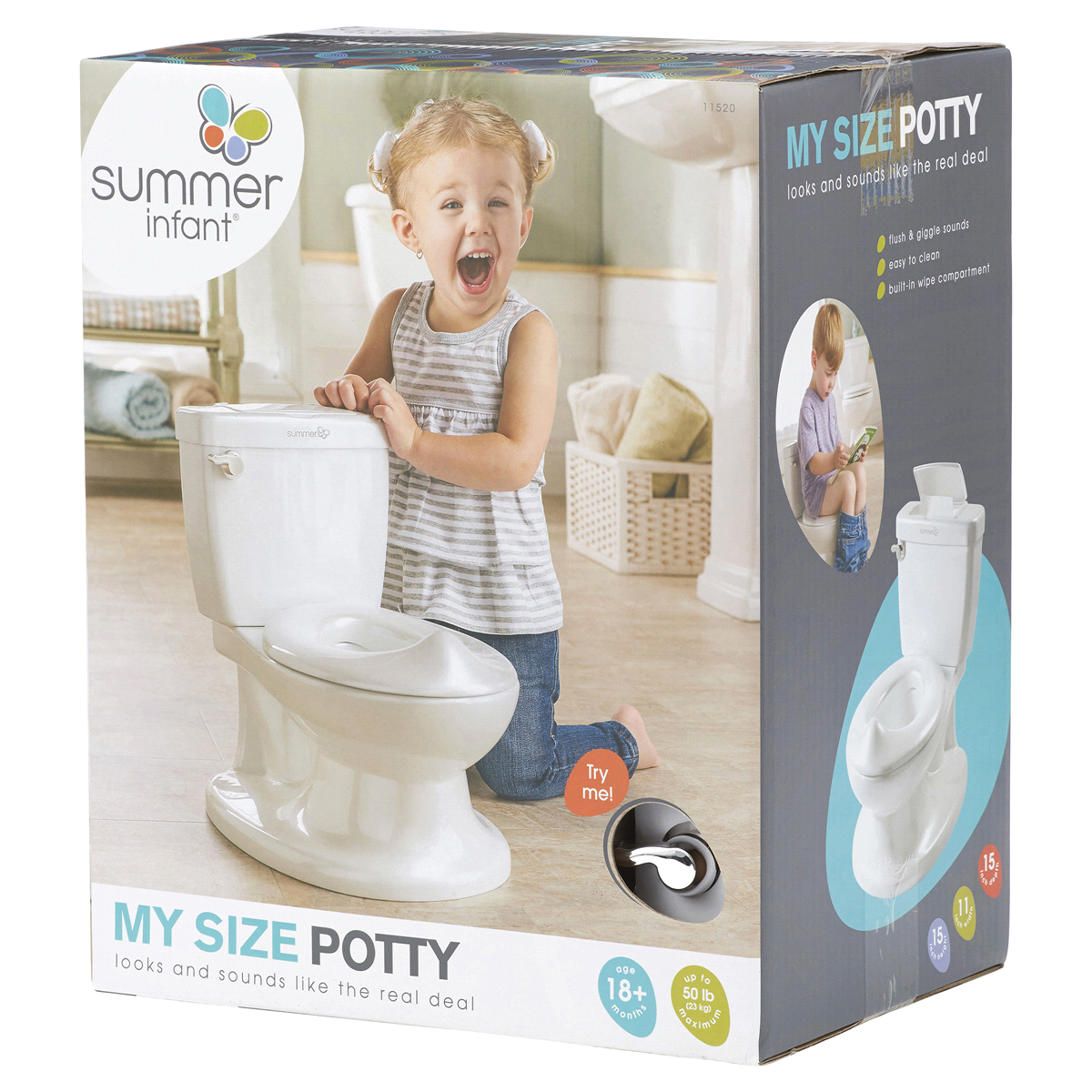 slide 3 of 16, Summer My Size Potty - White, 1 ct