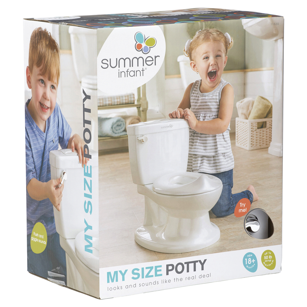 slide 14 of 16, Summer My Size Potty - White, 1 ct