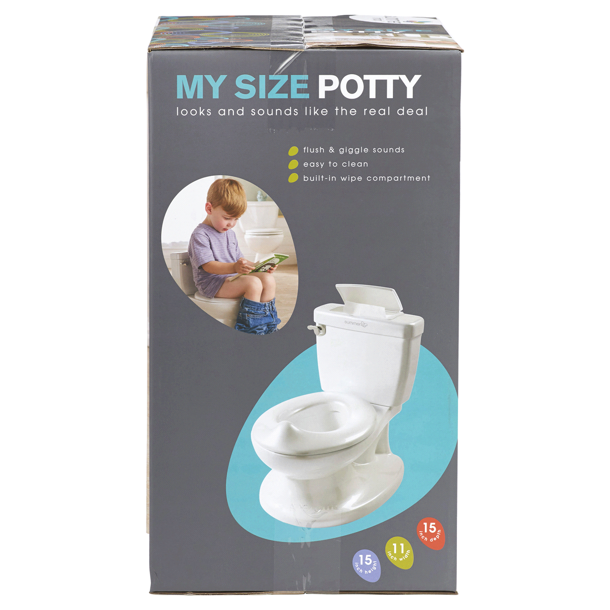 slide 8 of 16, Summer My Size Potty - White, 1 ct