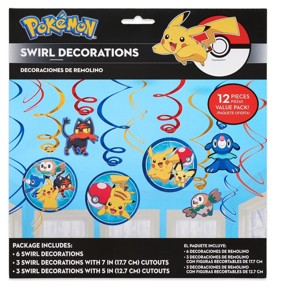 slide 2 of 2, American Greetings Pokemon Swirl Décor, 1 ct