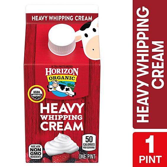 slide 1 of 1, Horizon Organic Heavy Whipping Cream Carton - 1 Pint, 16 fl oz
