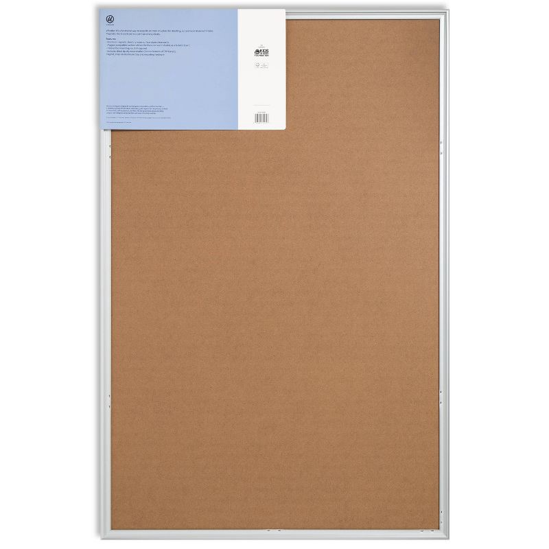 slide 3 of 5, U Brands 23"x35" Magnetic Dry Erase Board with Marker Silver Frame: Large Wall Mount Whiteboard, Steel & Aluminum, 1 ct