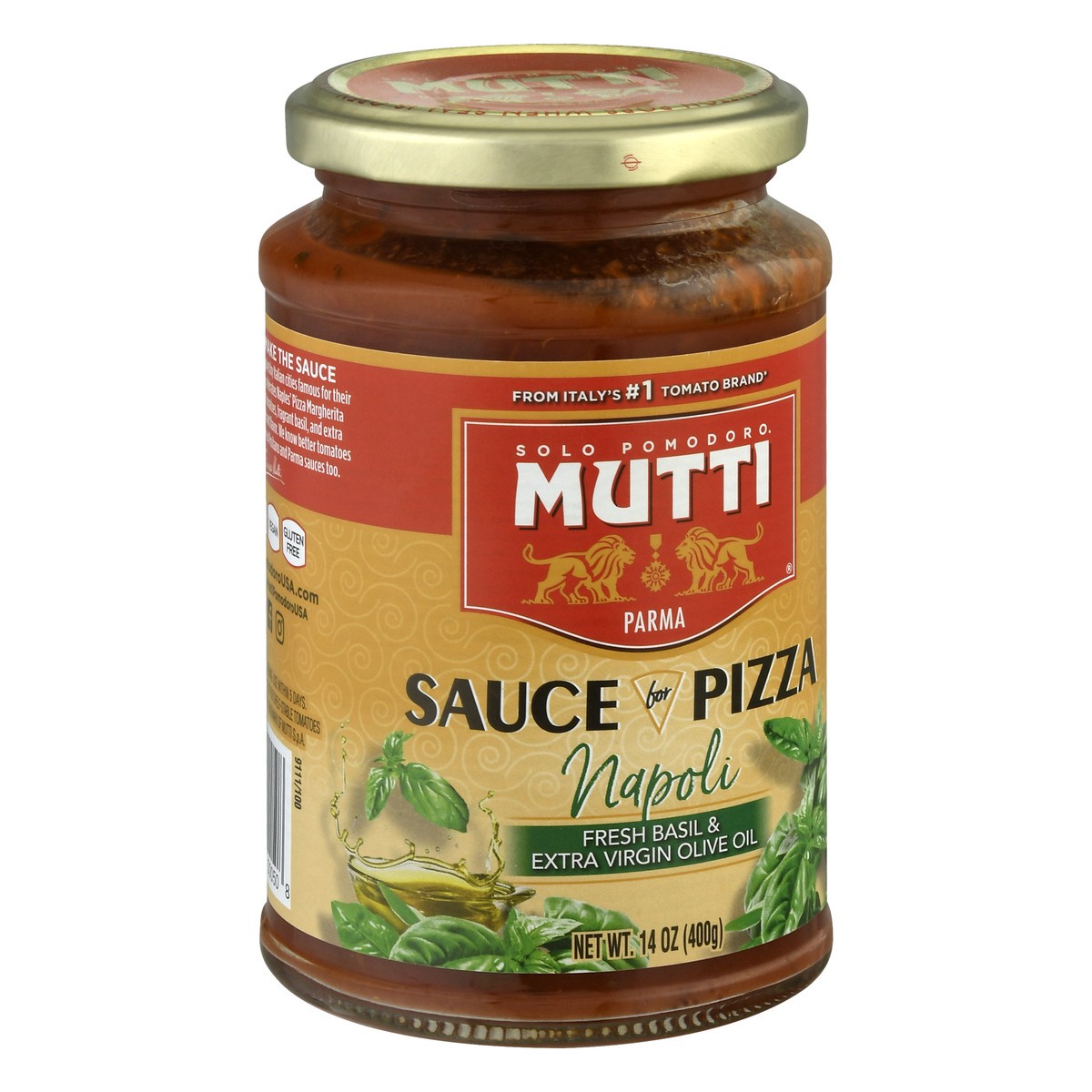 slide 12 of 13, Mutti Sauce for Pizza Napol Fresh Basil & Extra Virgin Olive Oil - 14 Oz, 14 oz