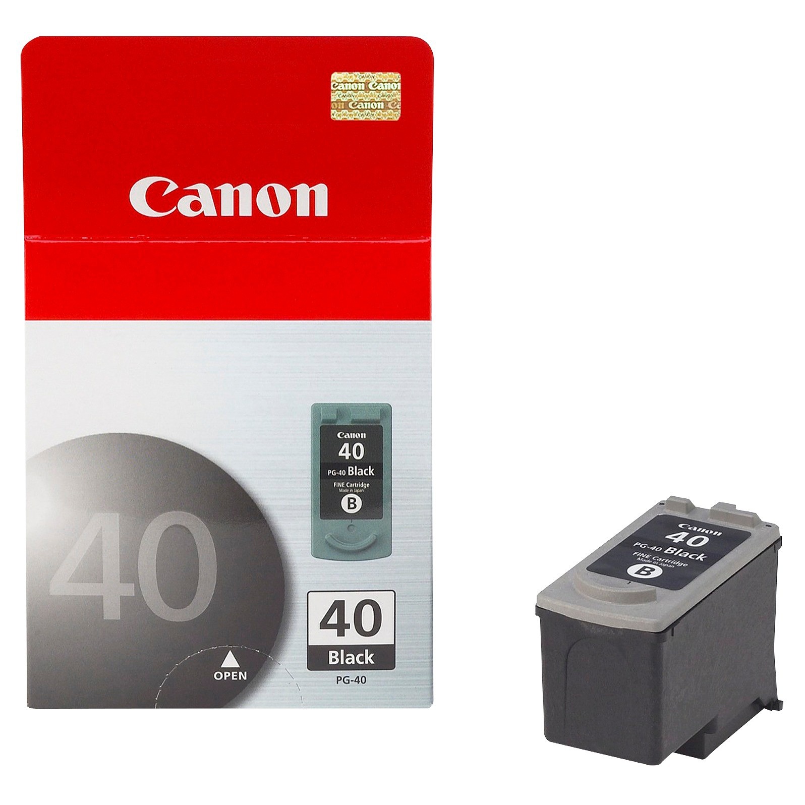 slide 1 of 1, Canon PG-40 Single Ink Cartridge - Black (0615B015), 1 ct