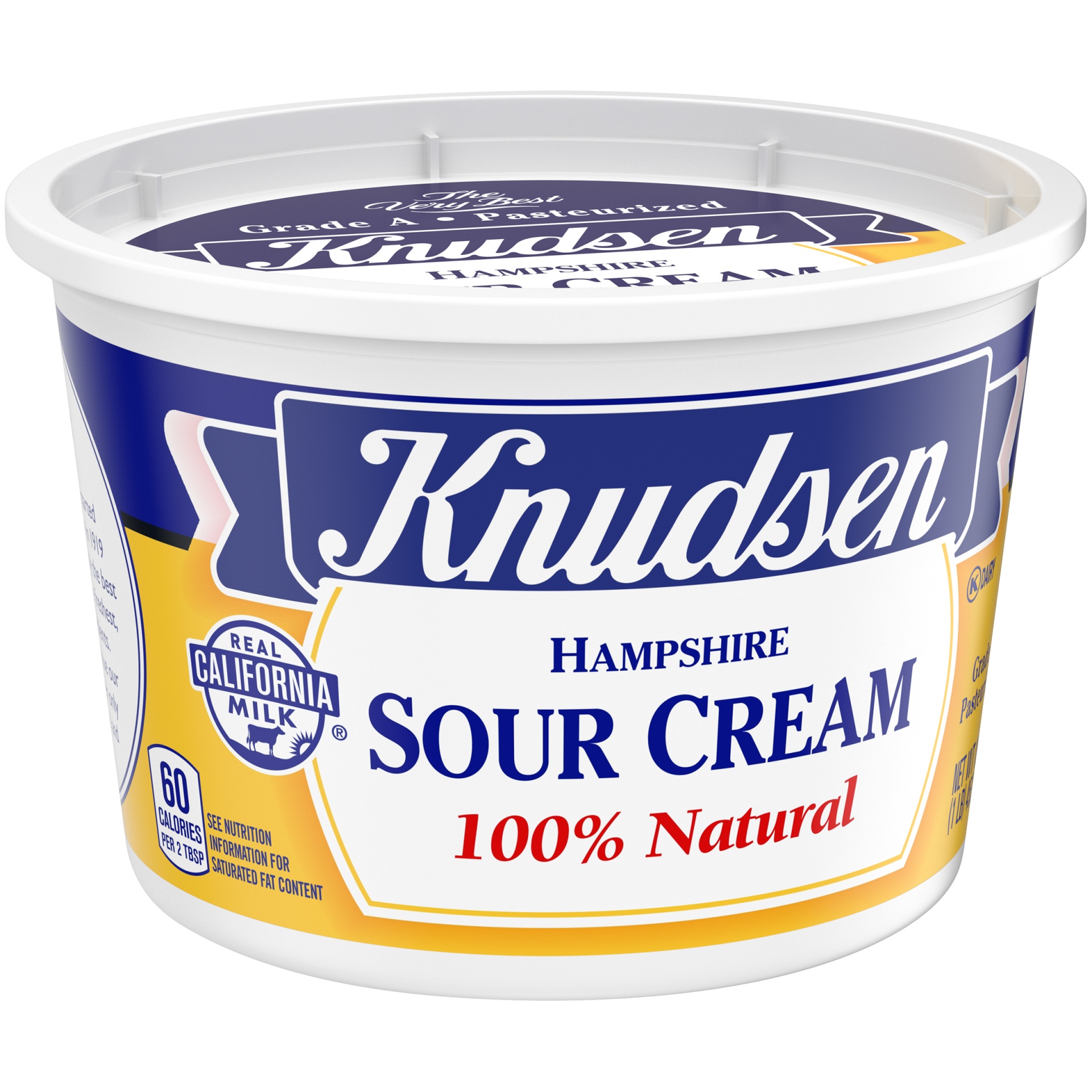 slide 3 of 6, Knudsen Hampshire 100% Natural Sour Cream, 16 oz Tub, 